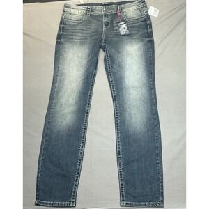 UNDERGROUND SOUL Jeans Back Flap Pockets Size 17 Blue Denim NWT